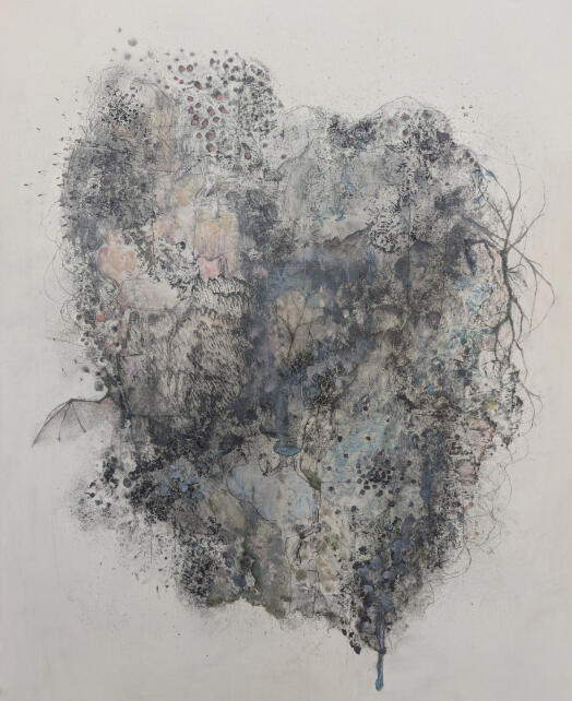 Heart Graphite, gouache and xerox transfer on paper